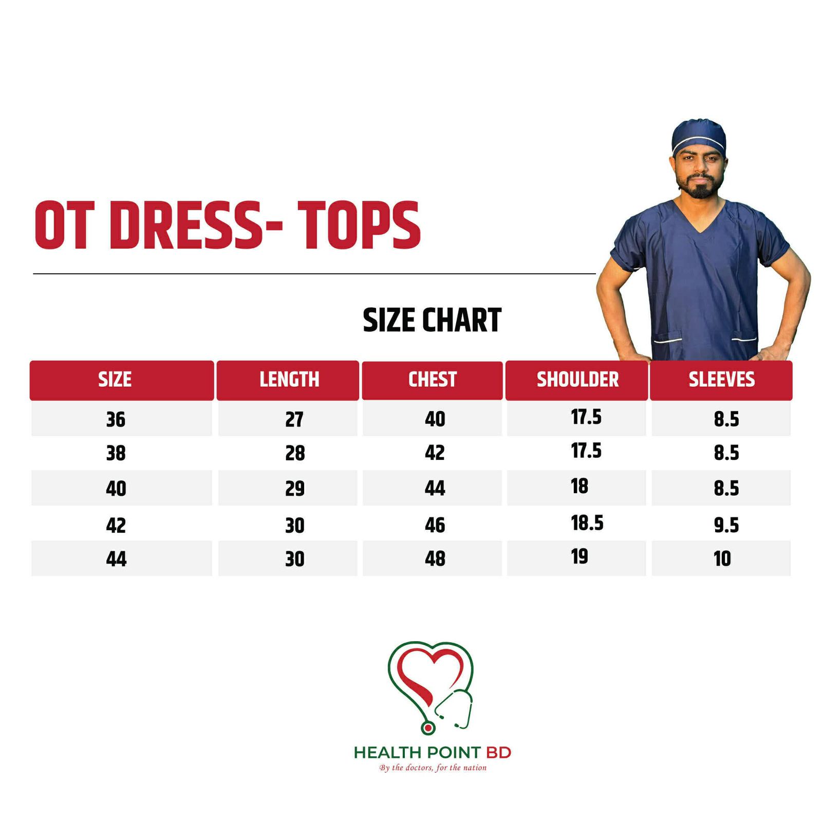 OT Dress Size Guide