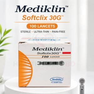Mediklin Softclix 30G Lancets – 100 Pcs | Ultra-Thin & Sterile